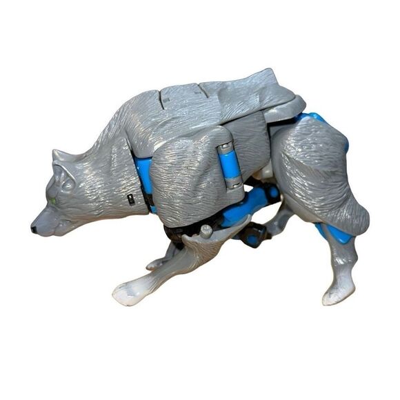 1996 WOLFGANG HASBRO TRANSFORMERS BEAST WARS ACTION FIGURE gray wolf VTG - Picture 2 of 5